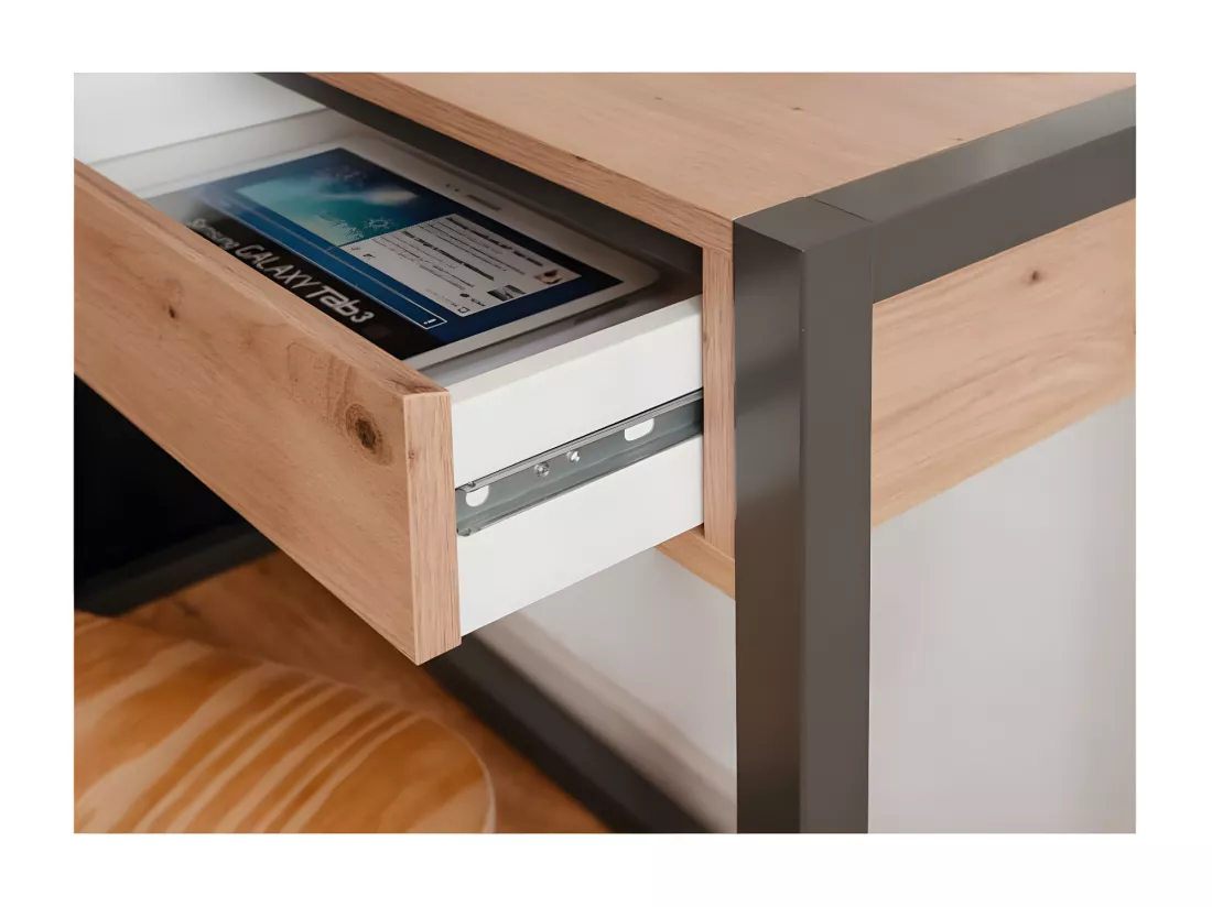 Console Industrielle 2 tiroirs L100 cm - DENVER