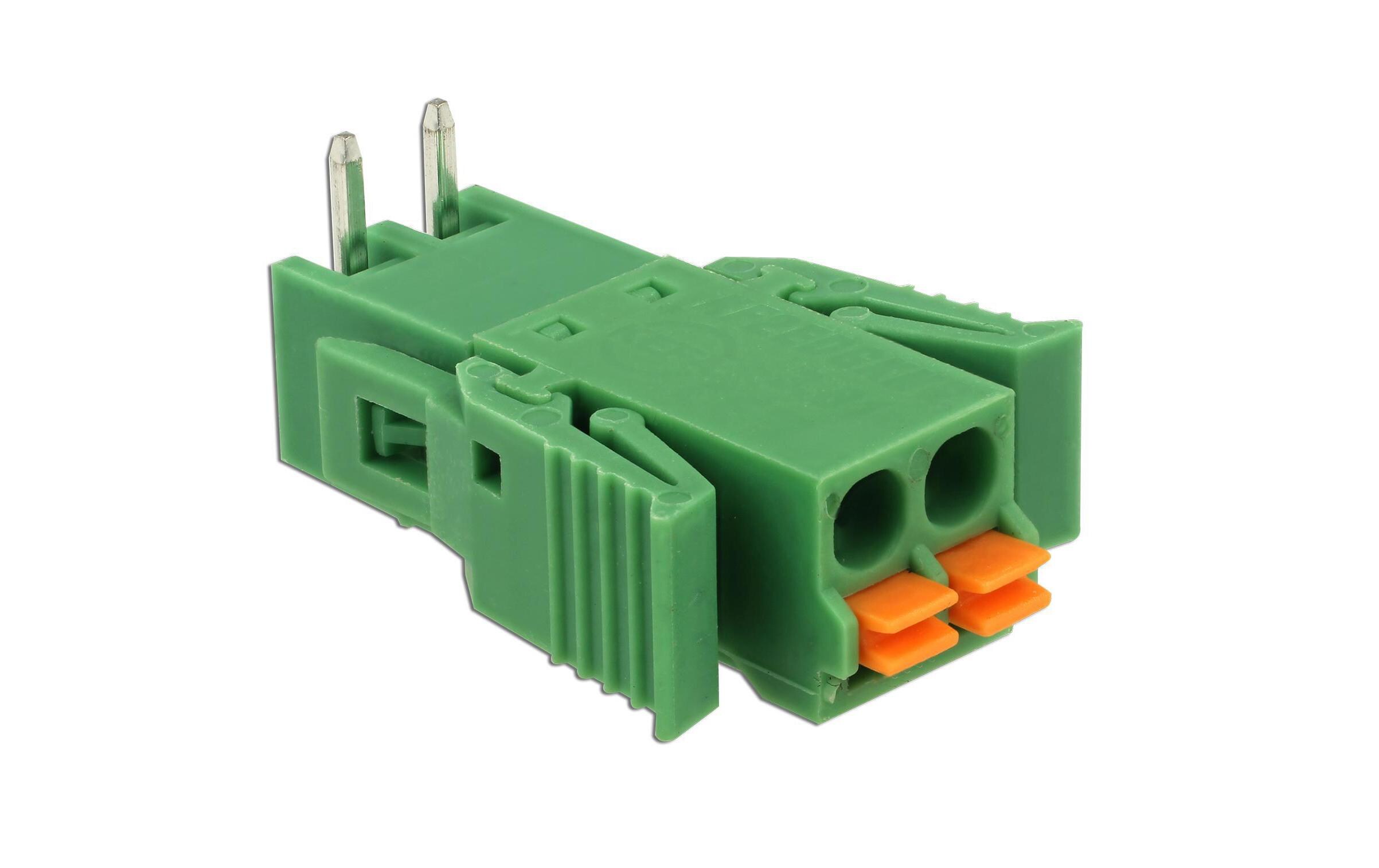 2Pin, 3.81 mm Rastermass horizontalDelock Terminalblock Set für Platine 2 Pin 3.81 mm Rastermass horizontal