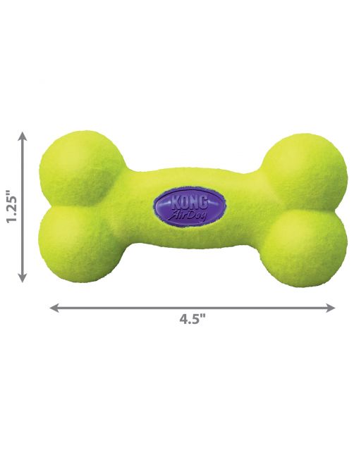 Kong Air Squeaker Bone Geel - Hondenspeelgoed