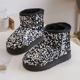 Amore sequin boots - silver