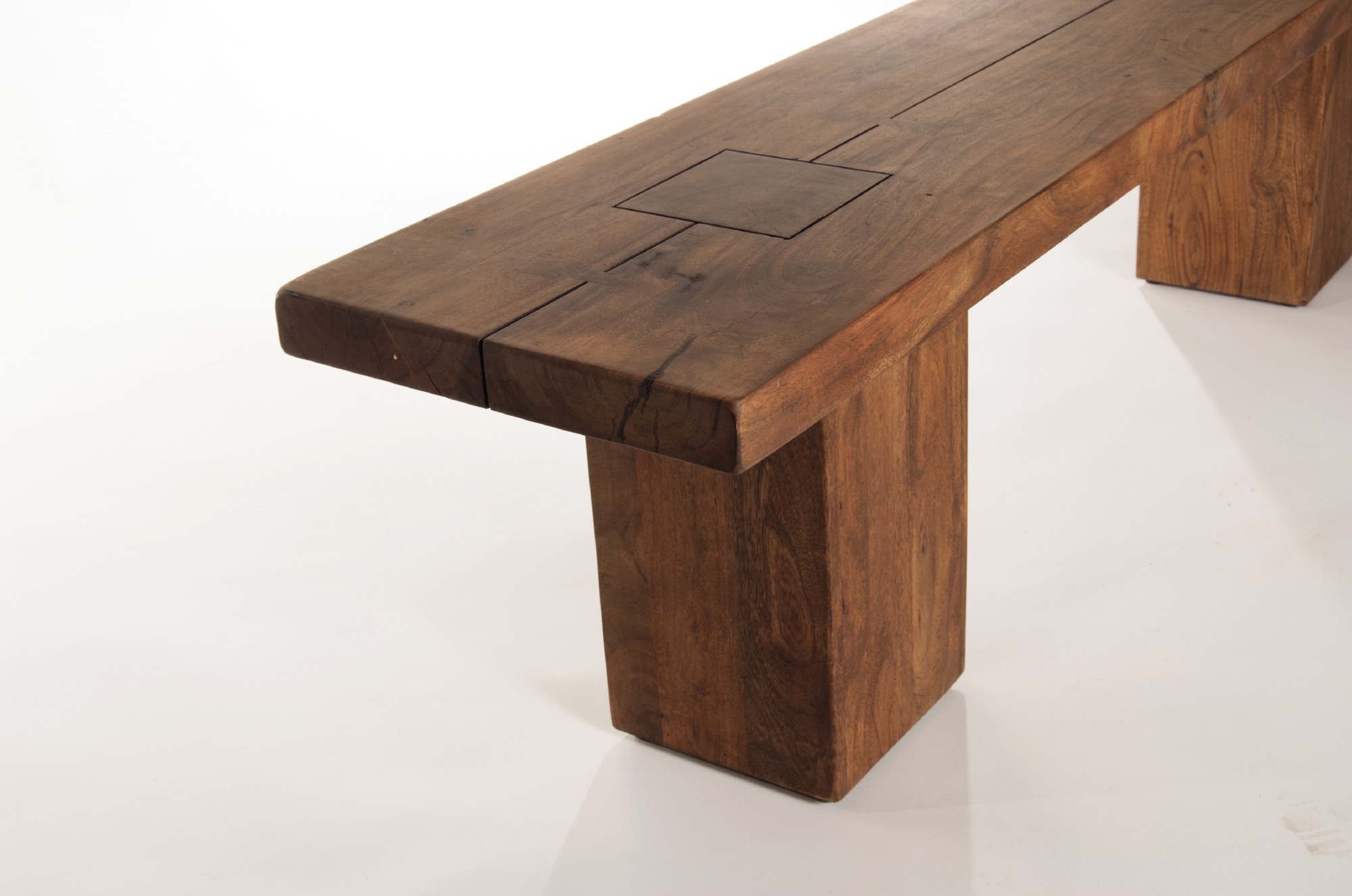 Sitzbank 'Carlo', dunkelbraun, B 180 cm, H 45 cm, T 40 cm von fischer's lagerhaus