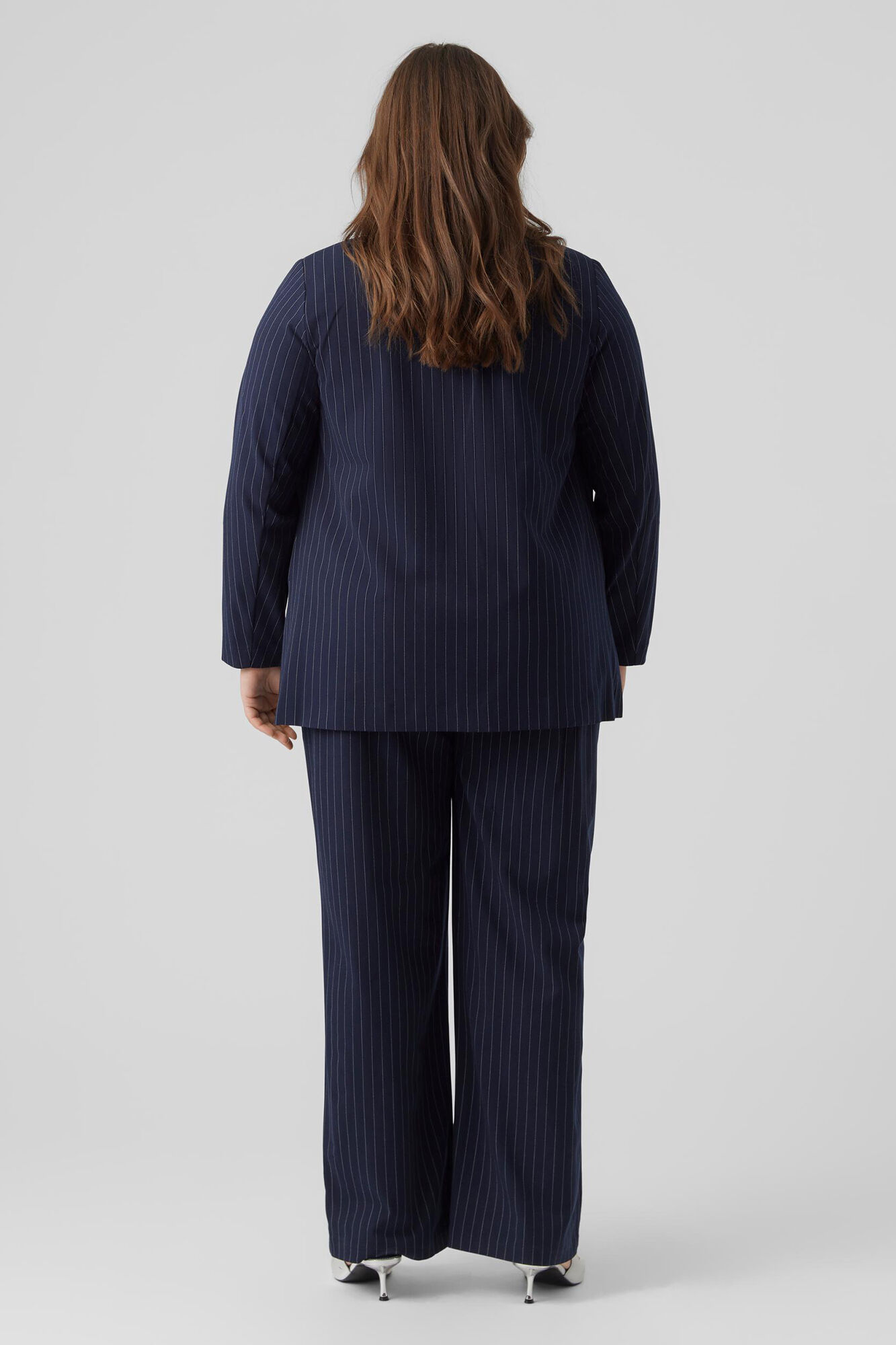 Blazer Curve de manga comprida com bolsos - Azul-marinho