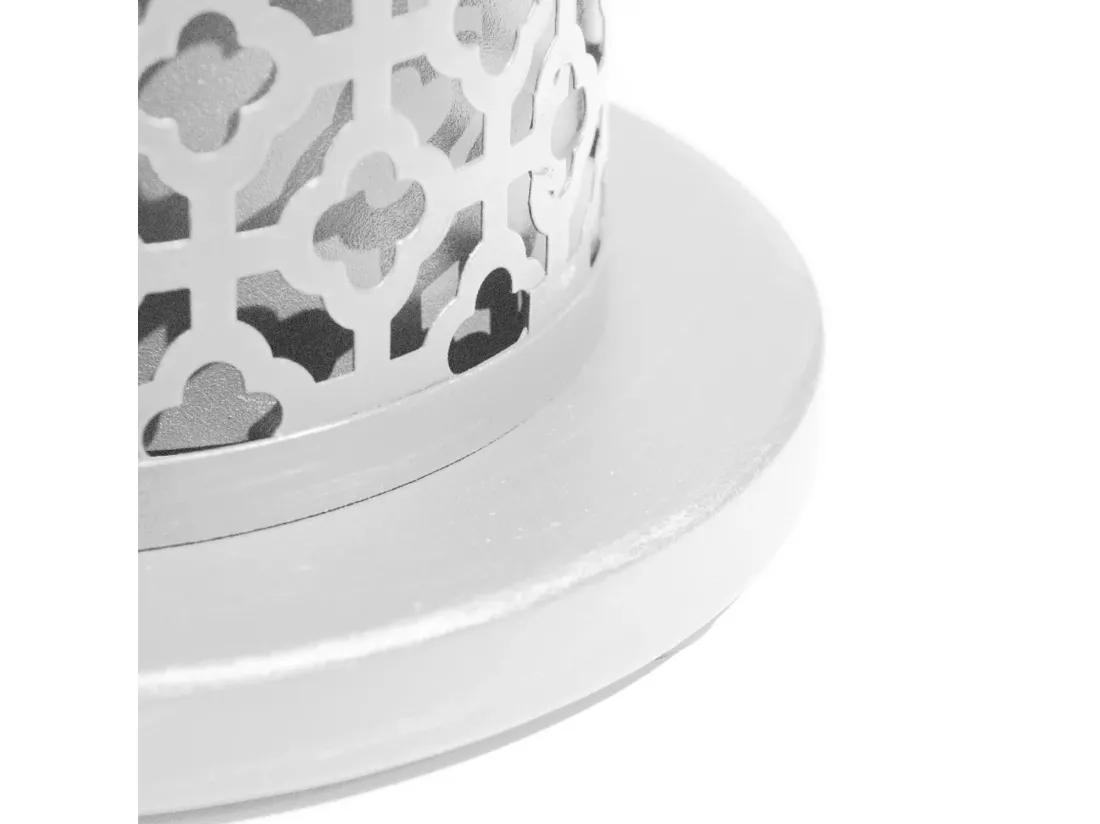 Tolosa - Cheminée au bioéthanol de table pour l'intérieur et l'extérieur ø20 x H49,5 cm, couleur blanc