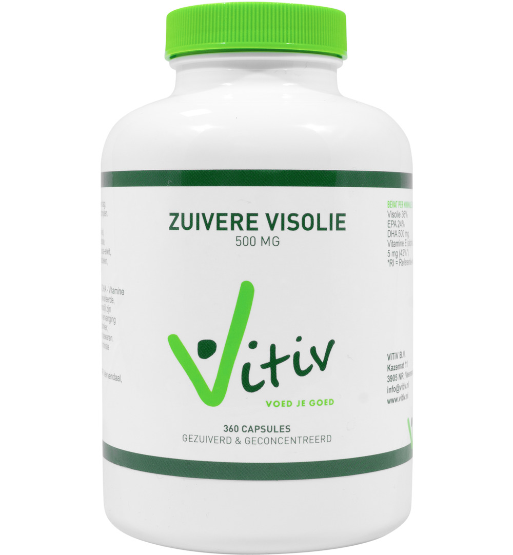 Vitiv Zuivere Visolie 500Mg (360 capsules)