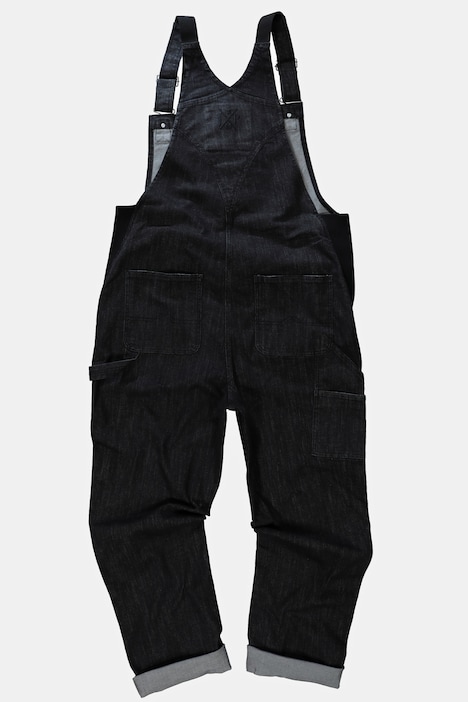 Latzhose, Workwear, Jeans, viele Taschen, Elastikeinsätze, Relaxed Fit