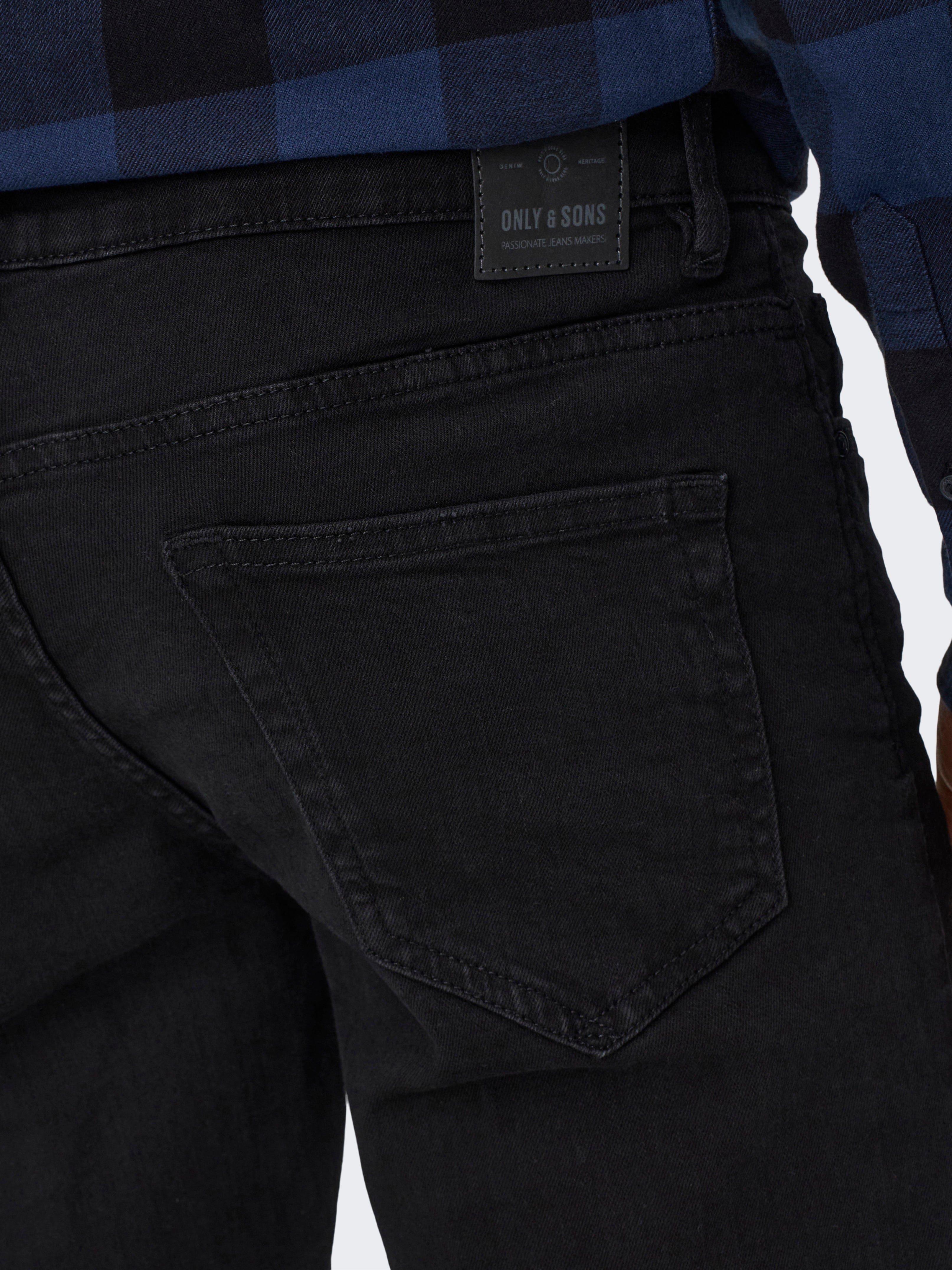 ONSLOOM Mid Rise Slim Fit Jeans Black Denim