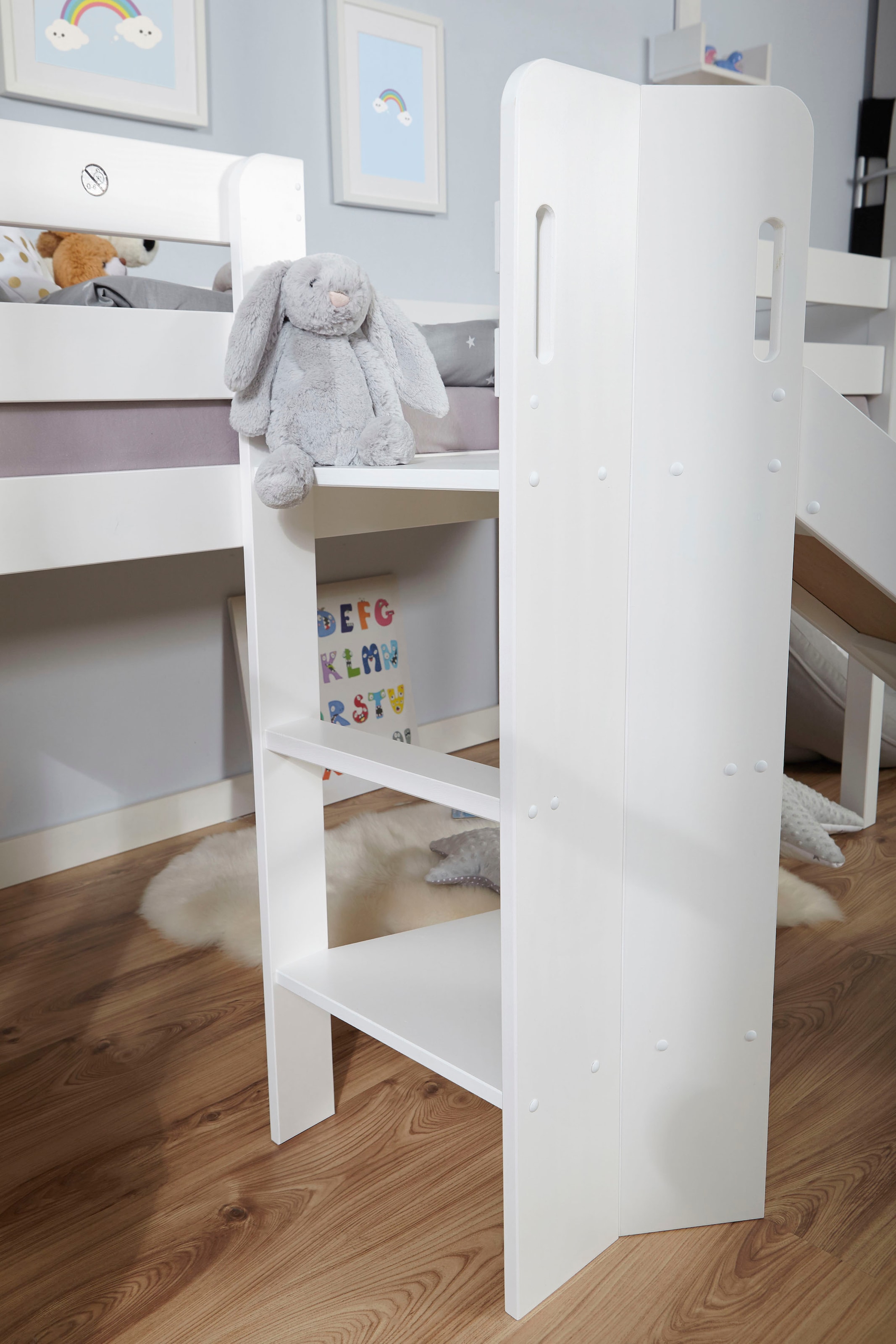 Ticaa Hochbett »Ekki« mit Rollrost, Kiefer