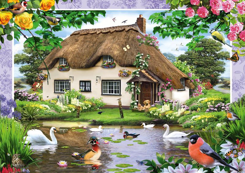 Schmidt Spiele - Romantisch Landhuis - Puzzel - 500 Stukjes - 47,5 x 32,0 cm