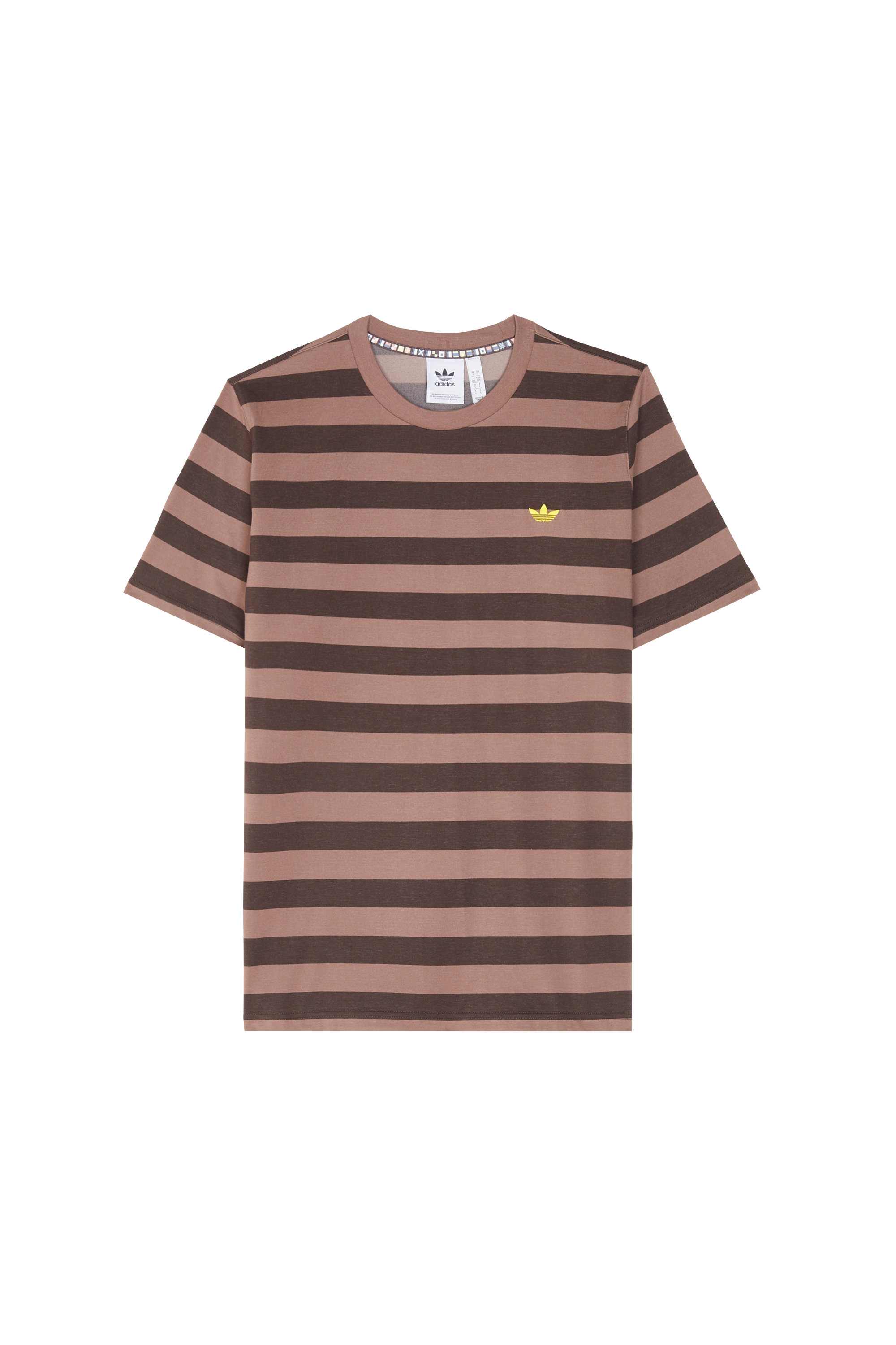 ADIDAS T-shirt  STRIPED Marron
