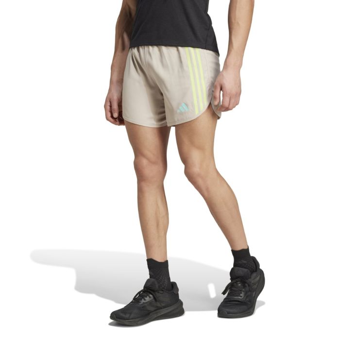 adidas Herre Own The Run 3-Stripe 5 Inch Shorts Brun