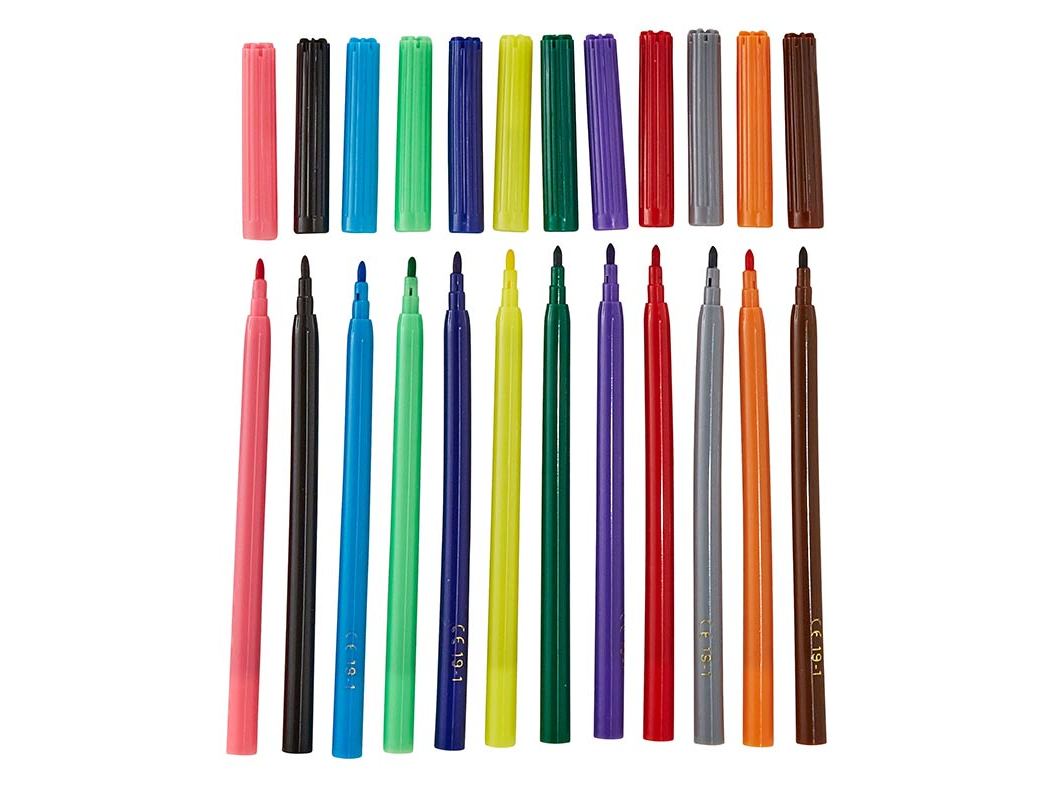 CONJUNTO DE 12 MARCADORES POLEGAR PARA COLORIR