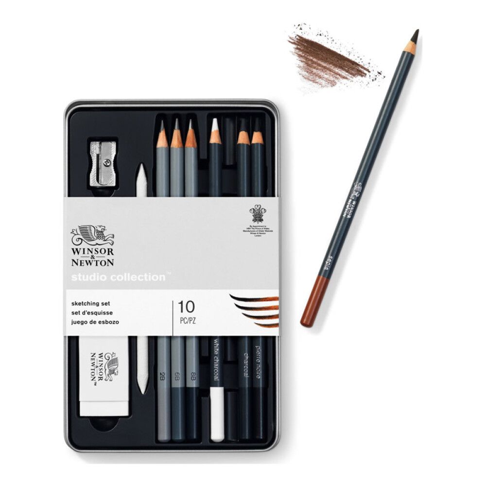 TEGNESKRIN W&N STUDIO COLLECTION SKETCHING 10 DELER