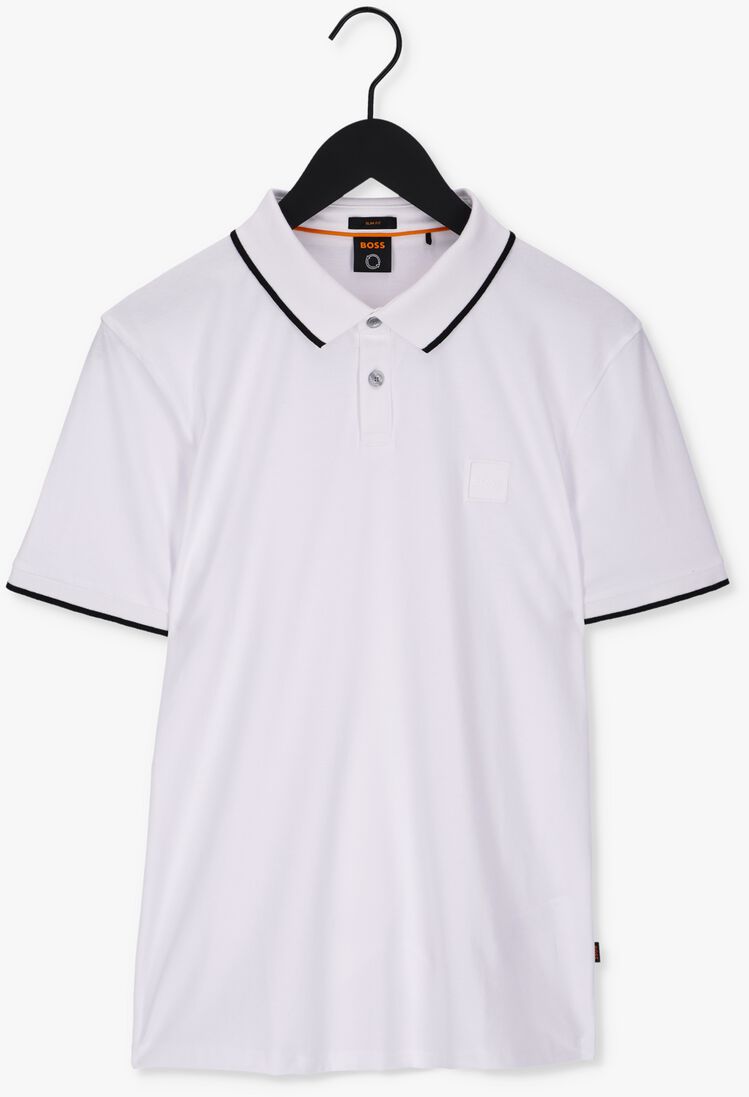 BOSS witte boss polo passertip