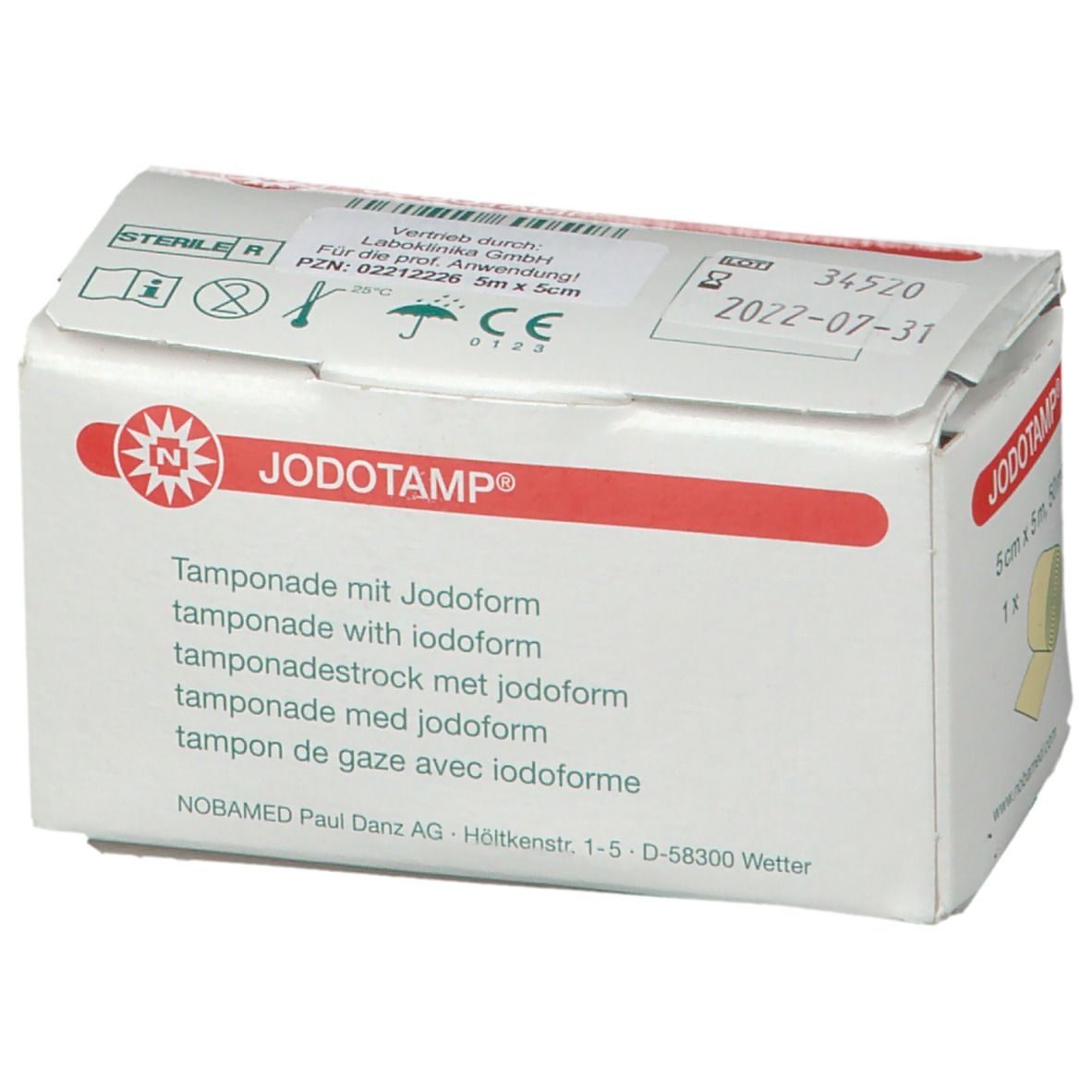 Jodotamp Tamponatestreifen 5mx5cm