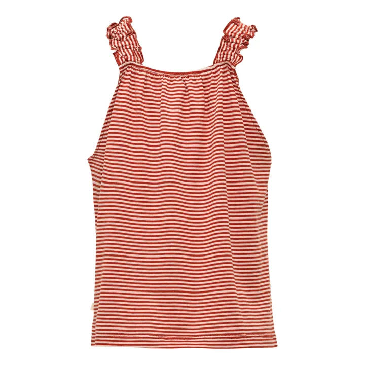Minimalisma T-Shirt Rayé en Soie Hello | Rouge