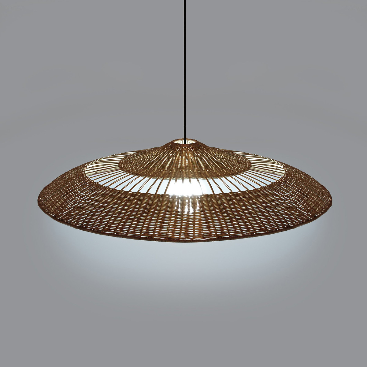 LA REDOUTE INTERIEURS<br>Luminária pendente em rattan Ø100 cm, Elora