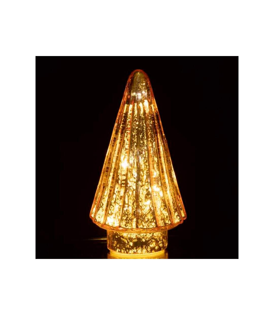 Paris Prix - Sapin De Noël En Verre led 19cm Rose