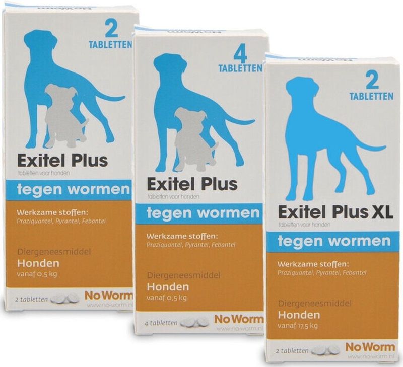 Exil Ontwormingsmiddel - Middel Grote Hond - 4 Tabletten