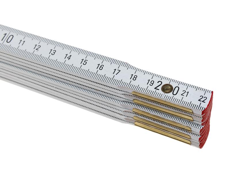 STRUCT Doppelmeter 2 m, Weiss Klappmeter aus Holz