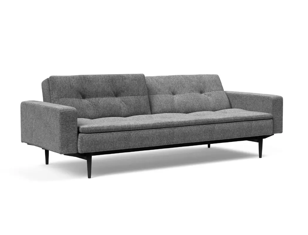 Schlafsofa mit Armlehnen Dublexo Styletto schwarz