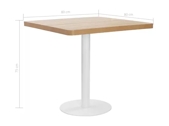 Table de bistro Marron clair 80x80 cm MDF