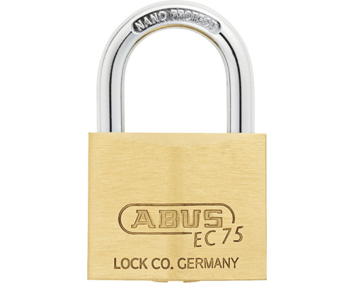 Abus 75/40 messing hangslot, slotplaatje, 40 mm