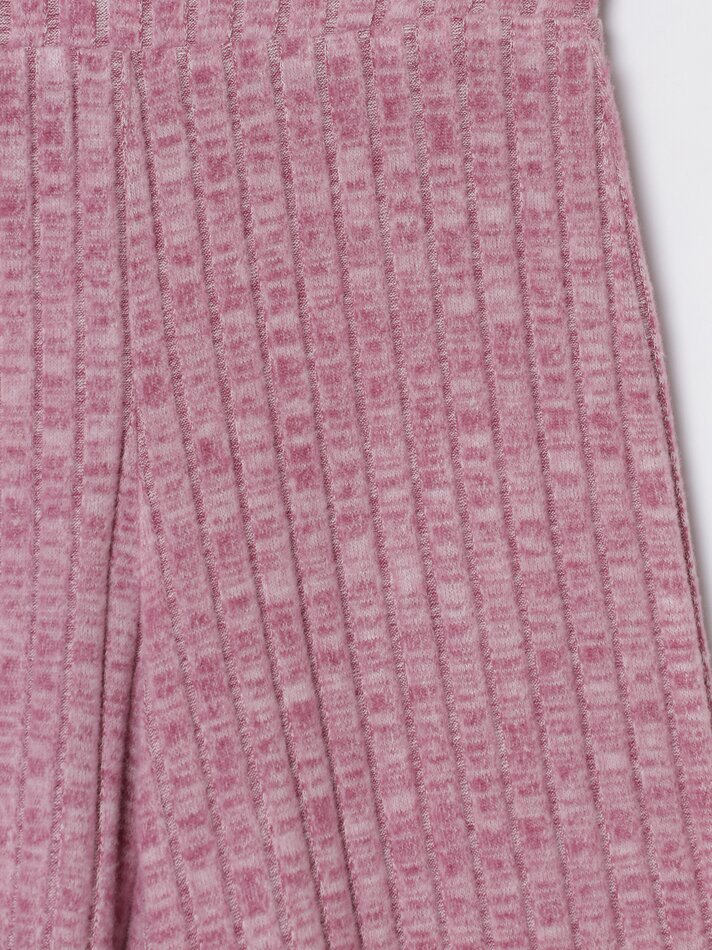 Calças culote de malha - Rosa escuro