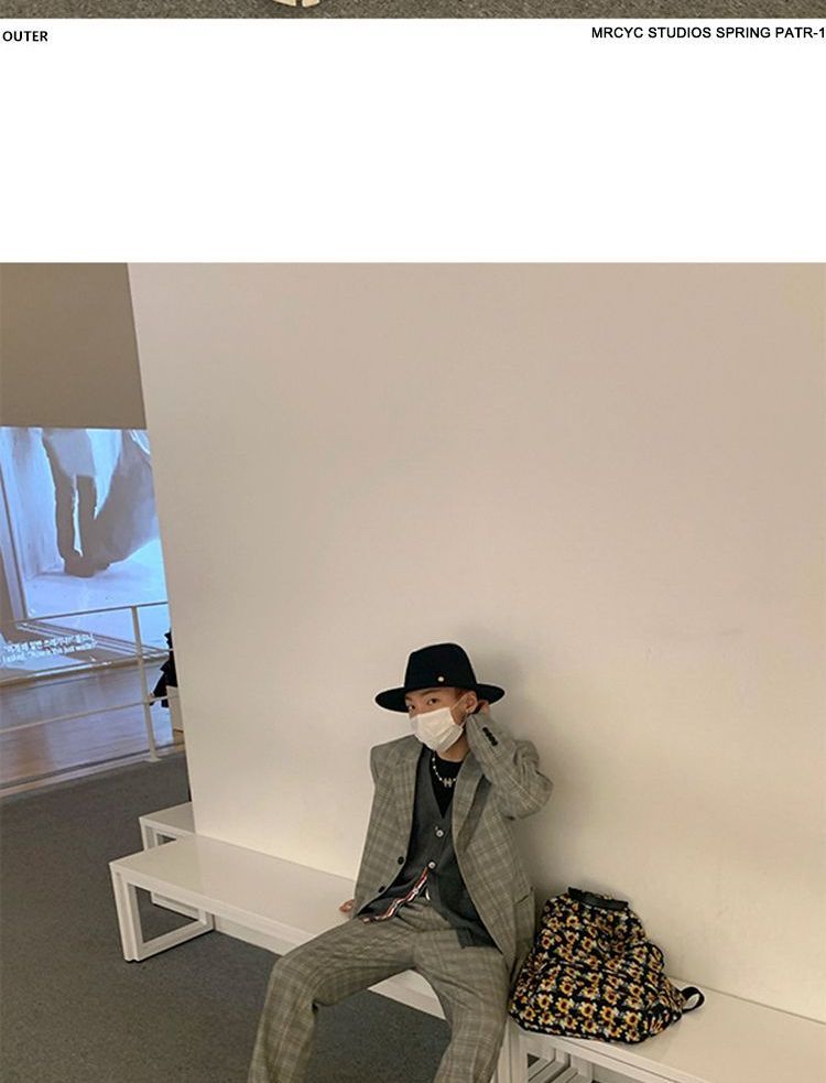 MRCYC - Geruite blazer / Wijde pantalon