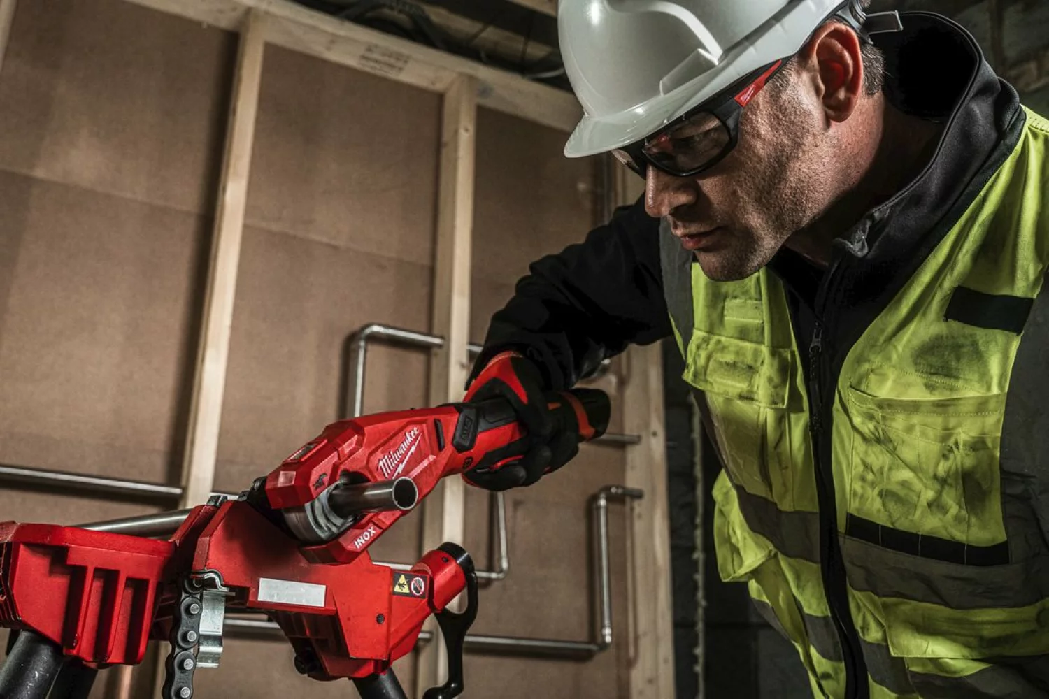 Milwaukee M12 PCSS-202C 12V Li-ion Accu pijpsnijder set (2x 2.0Ah accu) in koffer - RAPTOR™ - roestvast staal