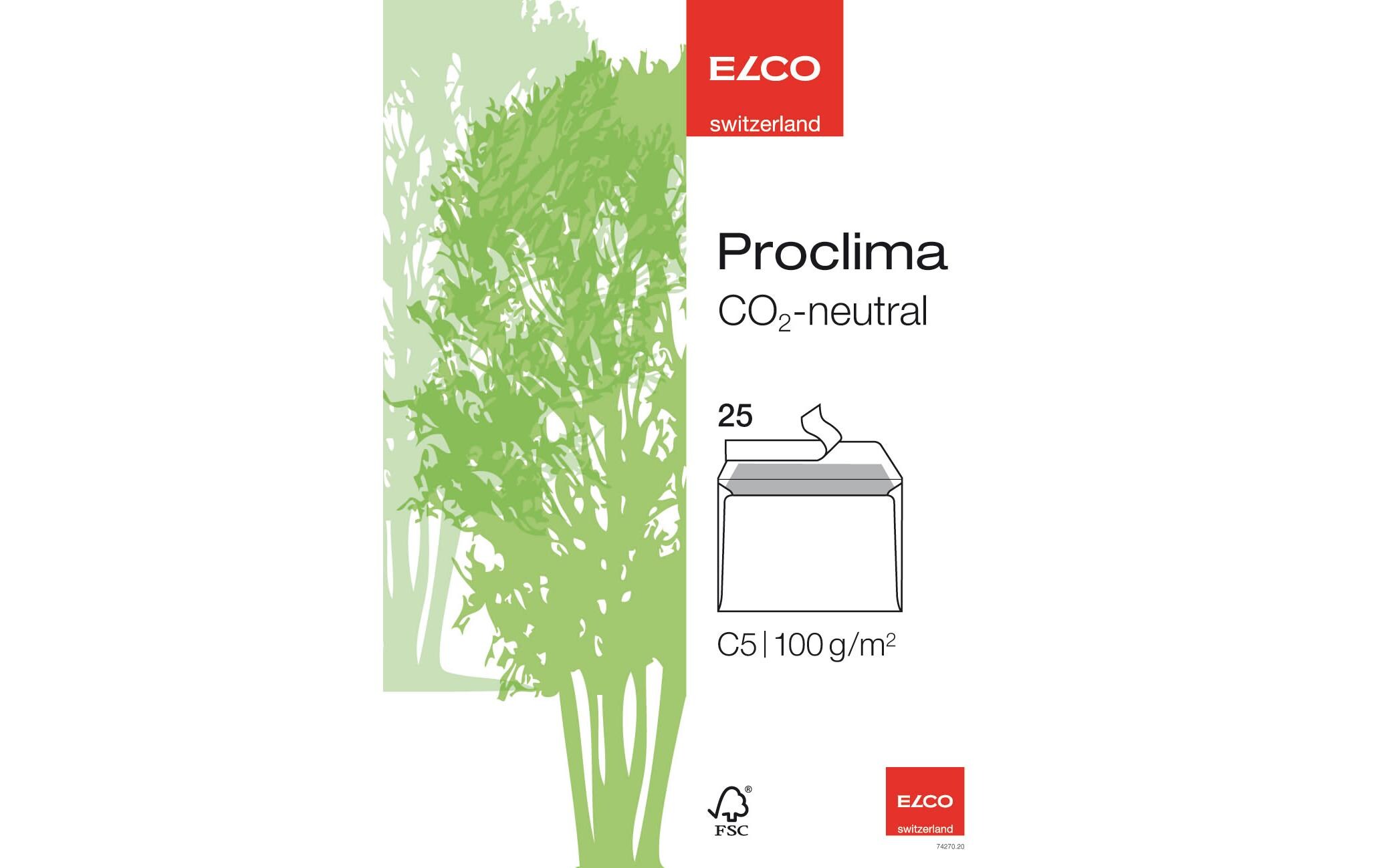 Couvert Proclima C5, Keine Fenster, 25 StückBriefumschläge