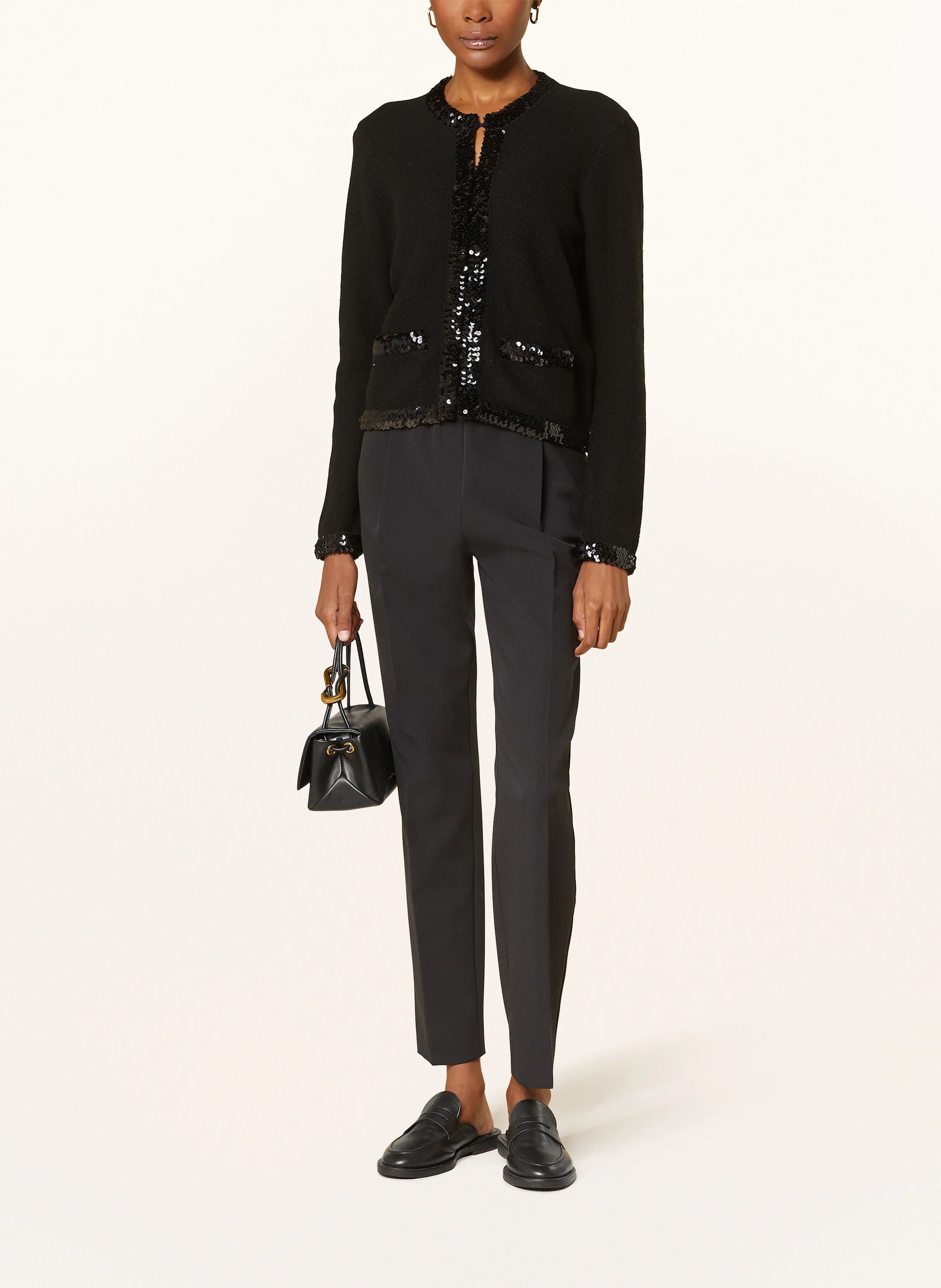 Princess GOES HOLLYWOOD Strickjacke mit Pailletten und Cashmere
