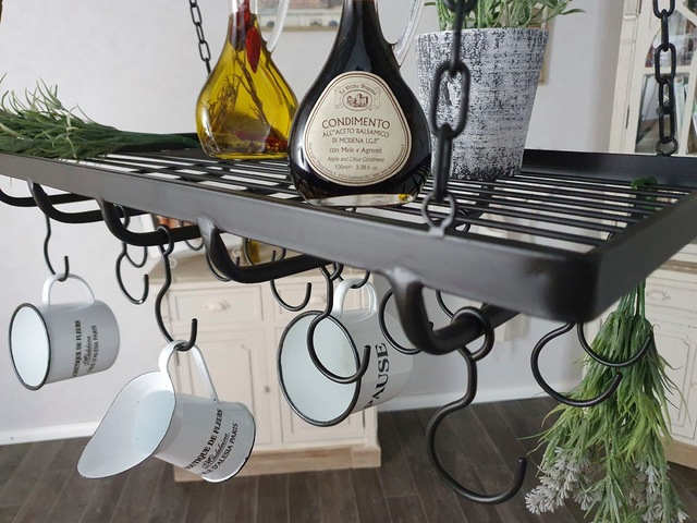 Ambiente Haus Hängekorb »Topfhänger aus Eisen in Schwarz - 60 cm«