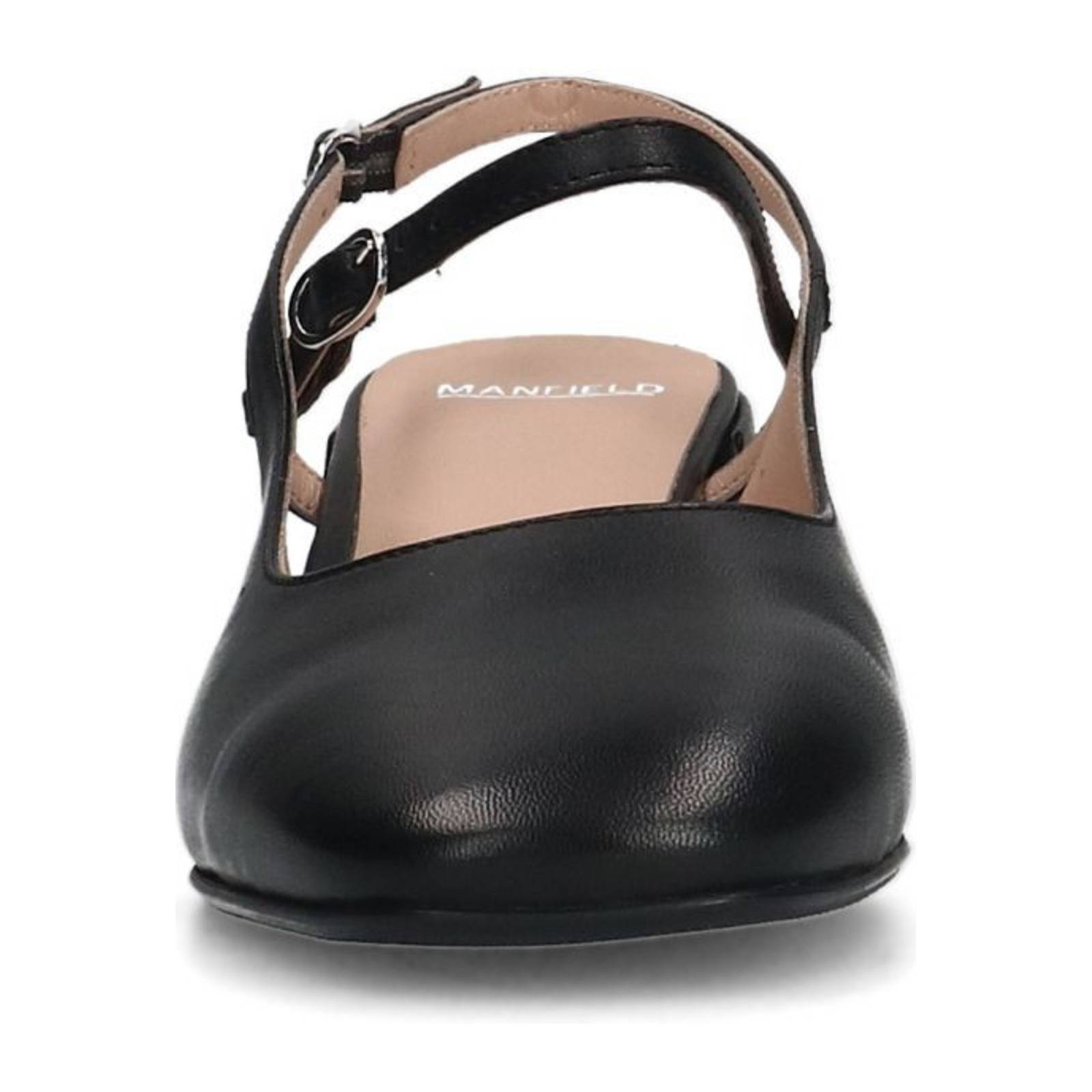 Manfield leren slingback pumps zwart
