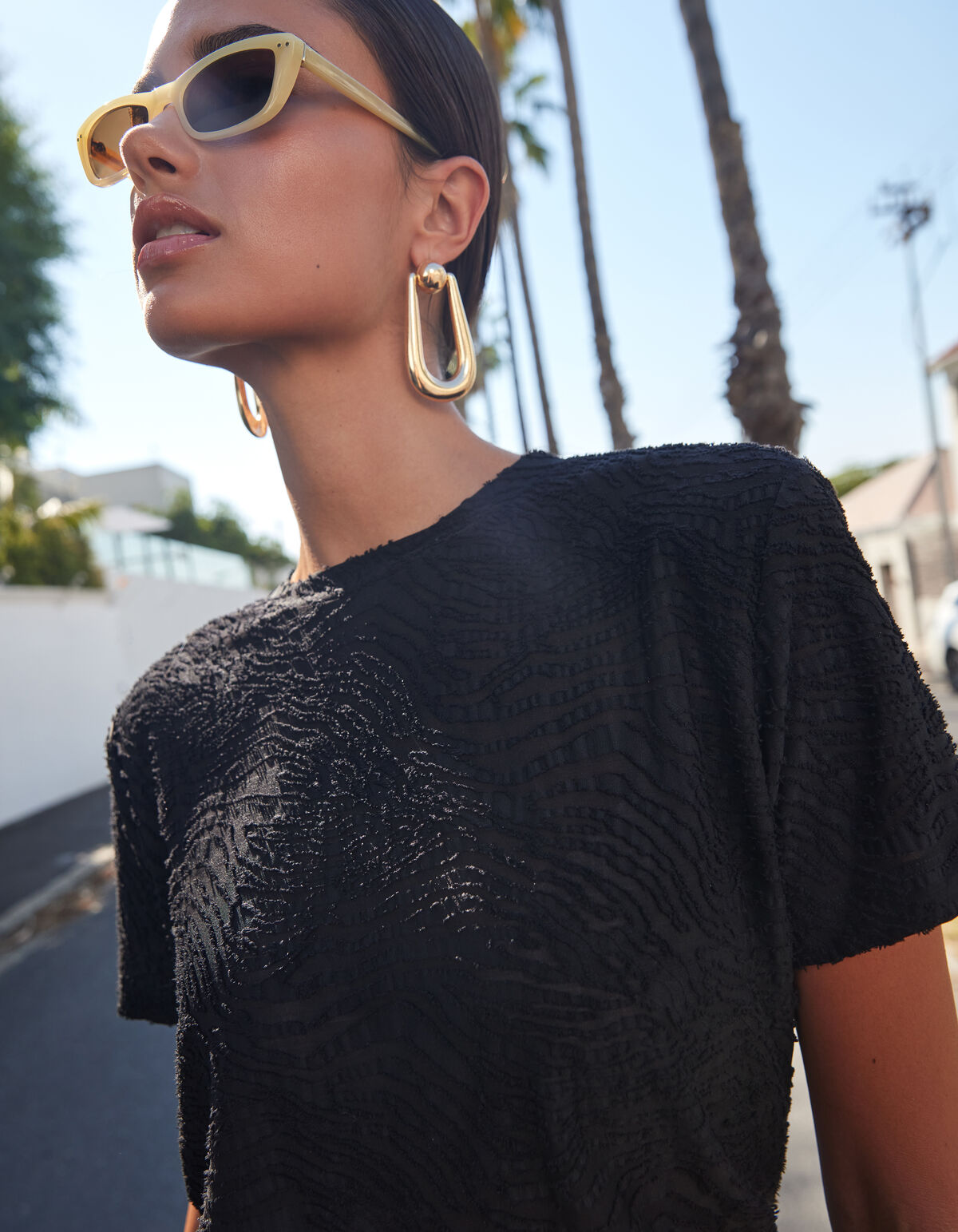 Chunky U-shape Oorbellen Goud