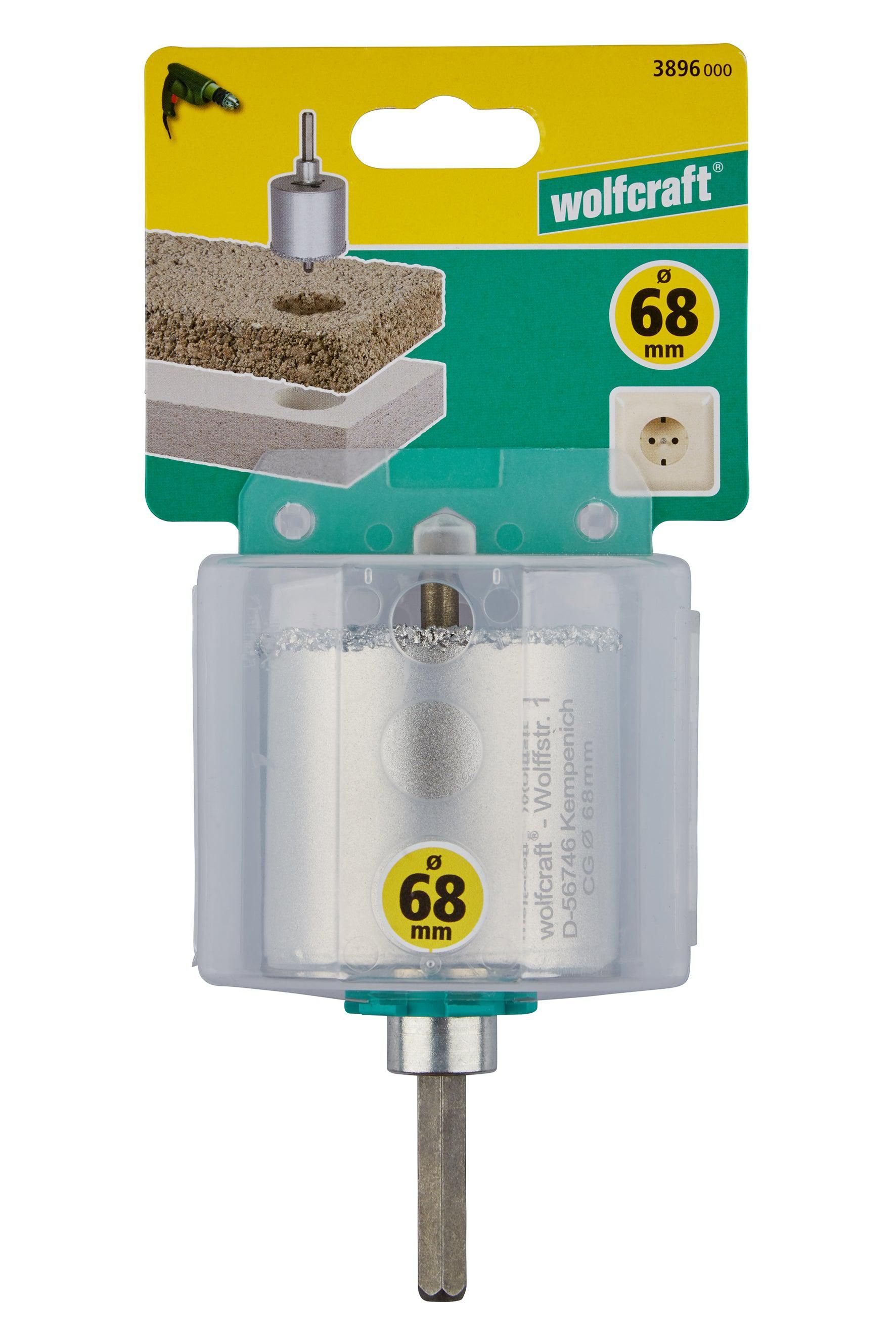 Wolfcraft Gatzaag 68mm voor Steen Snijdiepte 55mm - 3896000