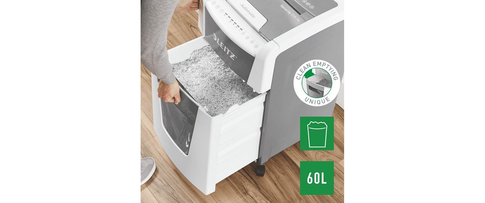 Aktenvernichter IQ Autofeed Office, P-4, 300 Blatt<br>Automatischer Dokumentenvernichter (auto) mit Partikelschnitt für sichere Vernichtung vertraulicher Unterlagen