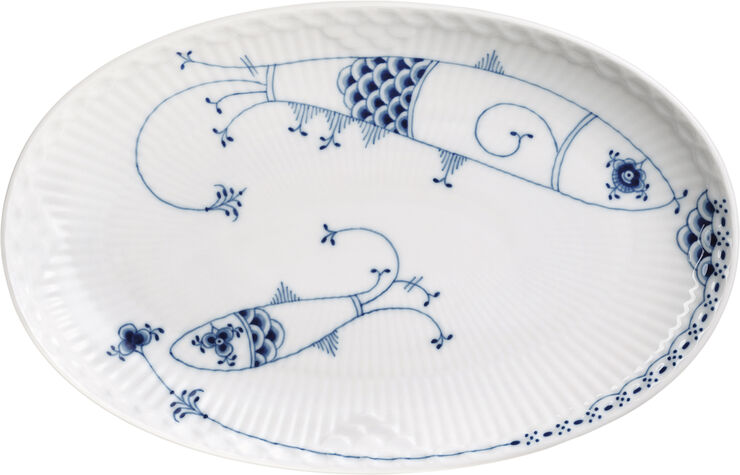 Royal Copenhagen R Creatures Oval Asiette 23,5cm Herring Hvid