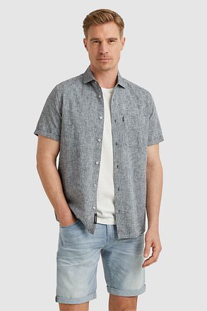 Vanguard Short Sleeve Overhemd Linnen Antraciet VSIS2404255-9139 kopen