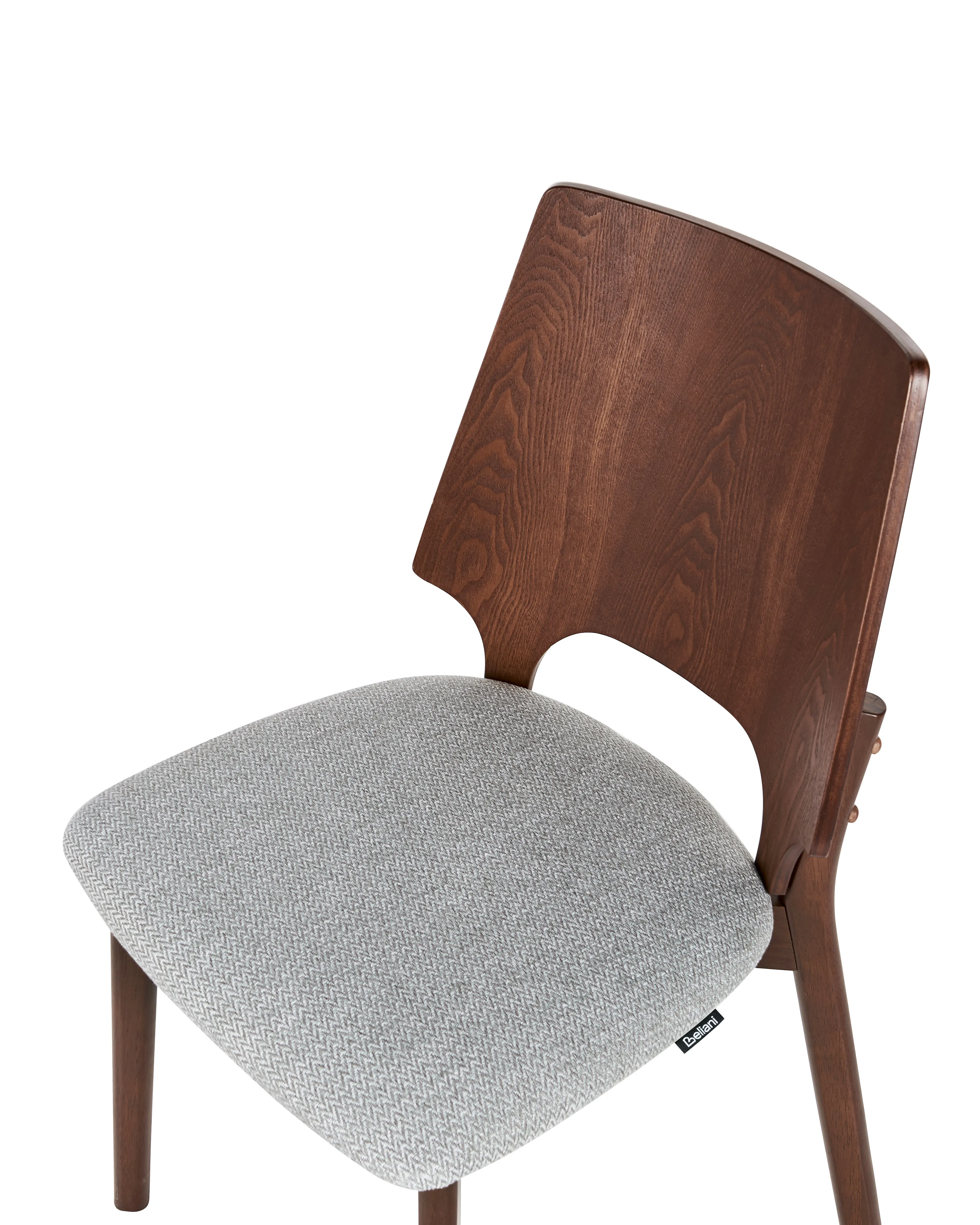 Set van 2 eetkamerstoelen ABEE Bruin/grijs