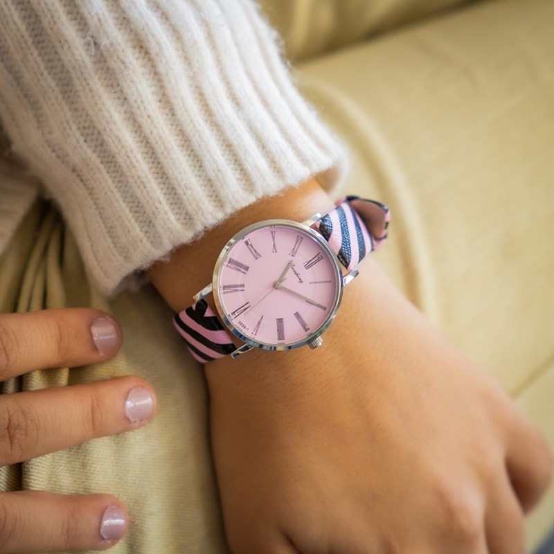 Montre Femme CHTIME bracelet Cuir Rose