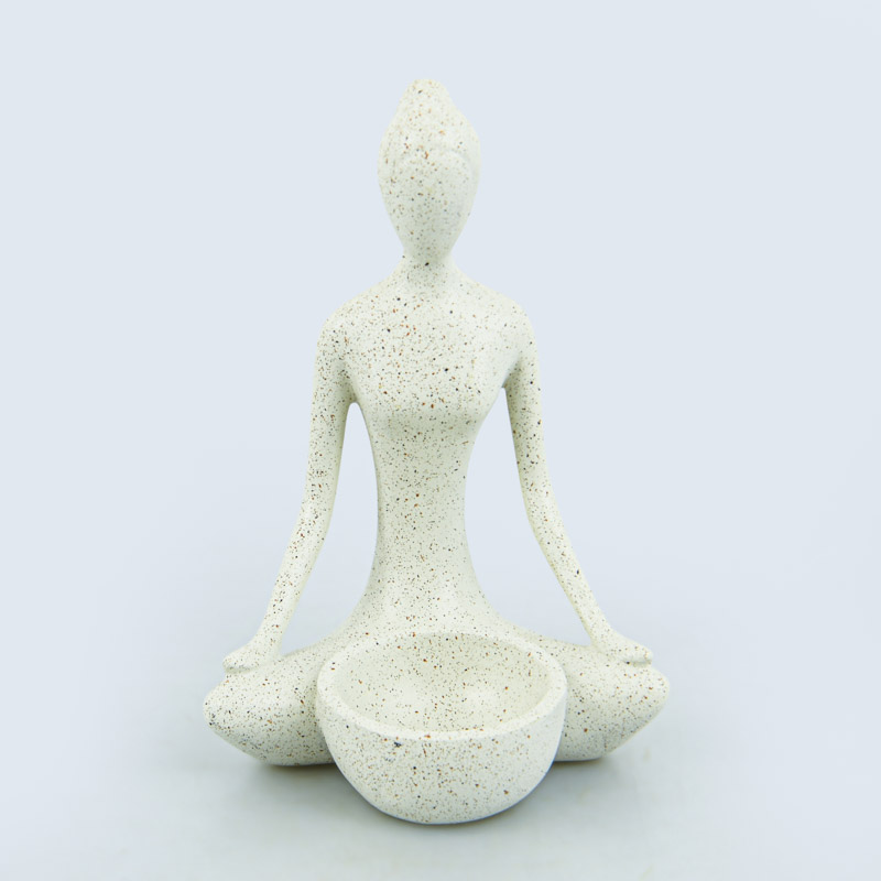 Porte-bougie figurine posture Yoga