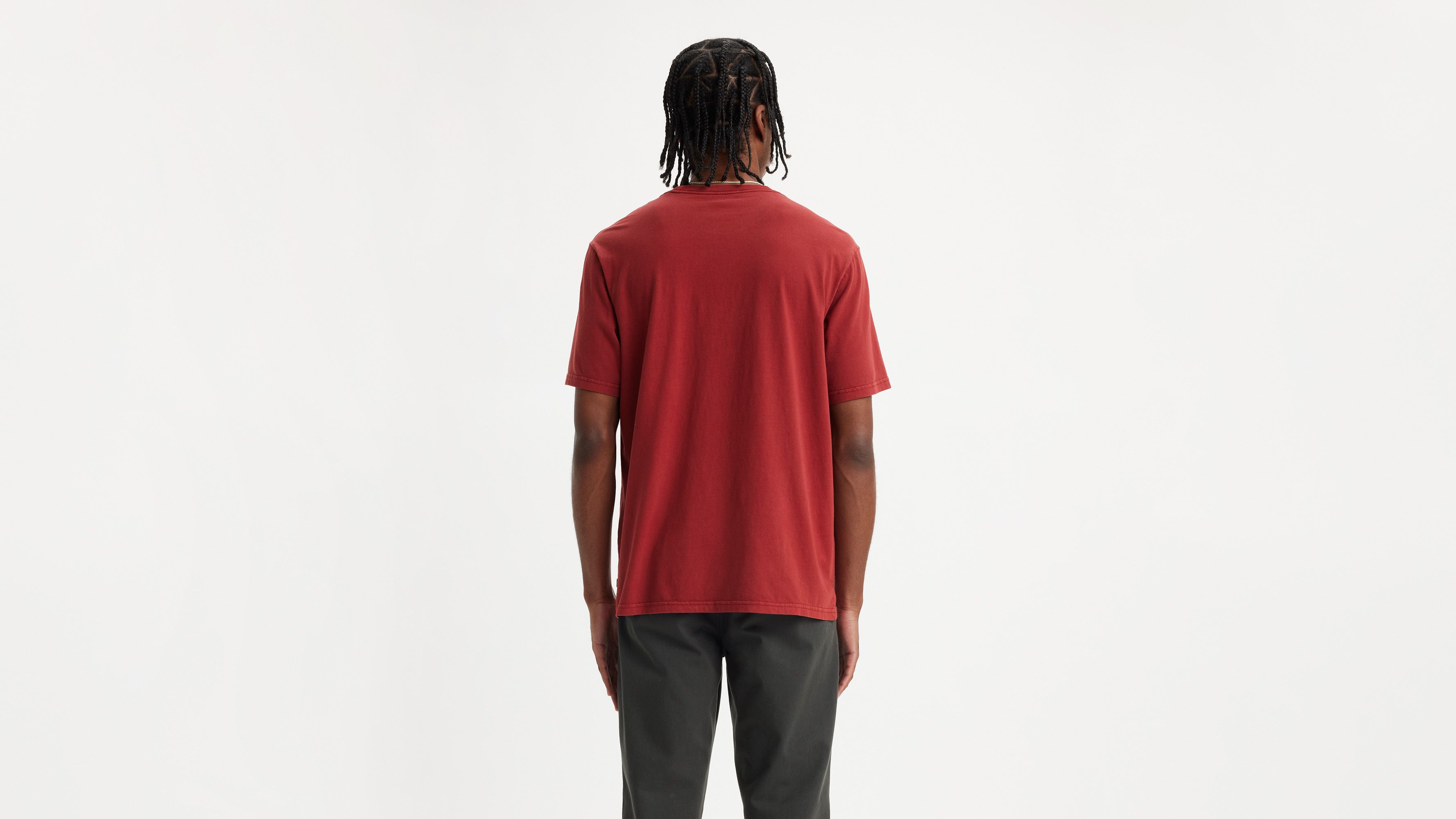 T-shirt graphique Relaxed - Zigzag Headline Garment Dye Sun-Dried Tomato - Rouge