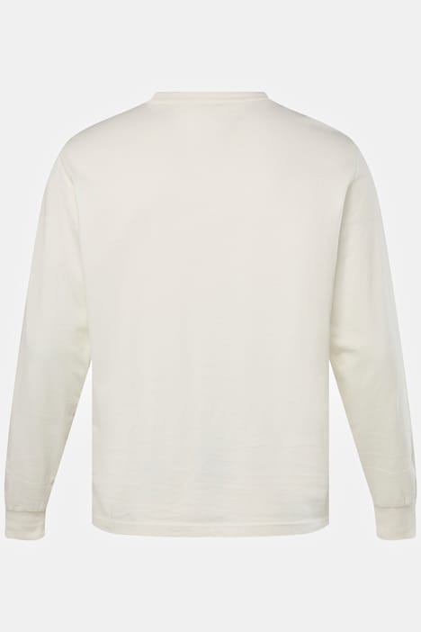Langarm-Shirt, Rundhals, Brustprint, bis 8 XL