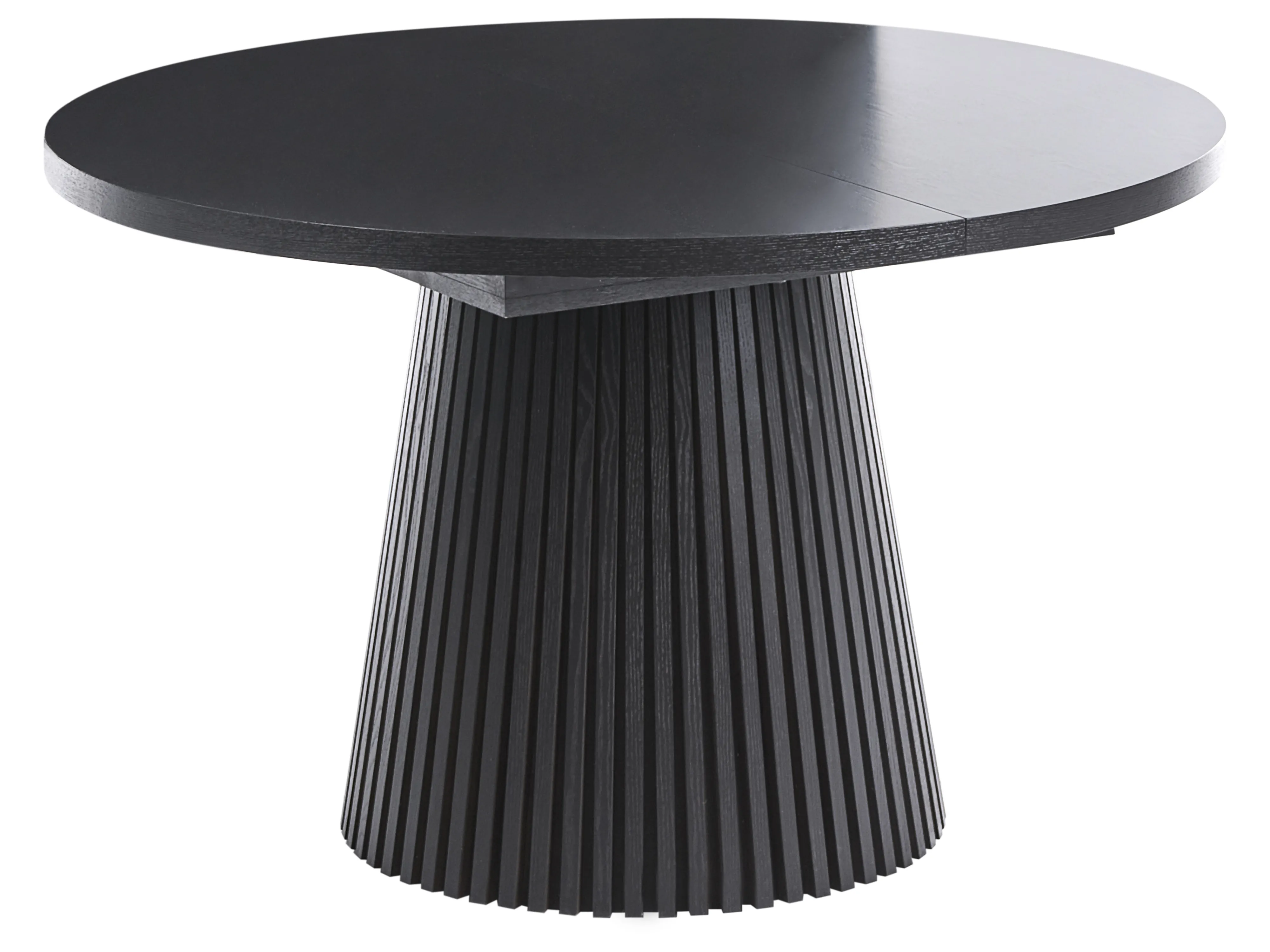 Eettafel uitschuifbaar MOORE Zwart essenfineer 120 cm 120/160 cm