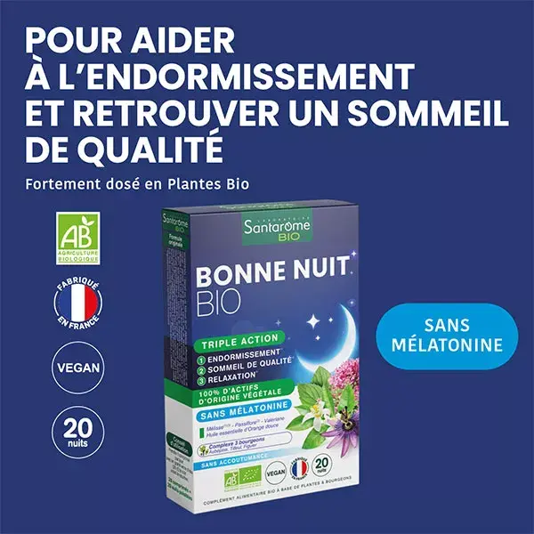 Santarome - Boa Noite Orgânica - Auxiliar para Dormir - 20 comprimidos