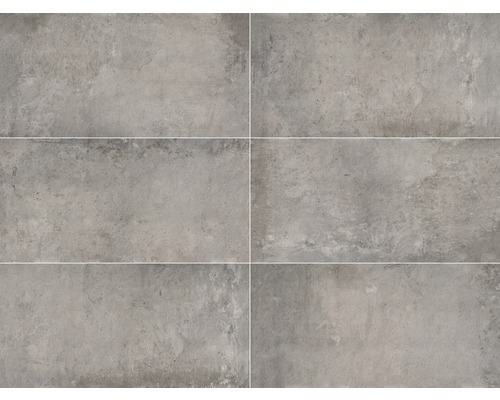 FLAIRSTONE porseleinen terrastegel Loft Grey gerectificeerde rand 120 x 60 x 2 cm
