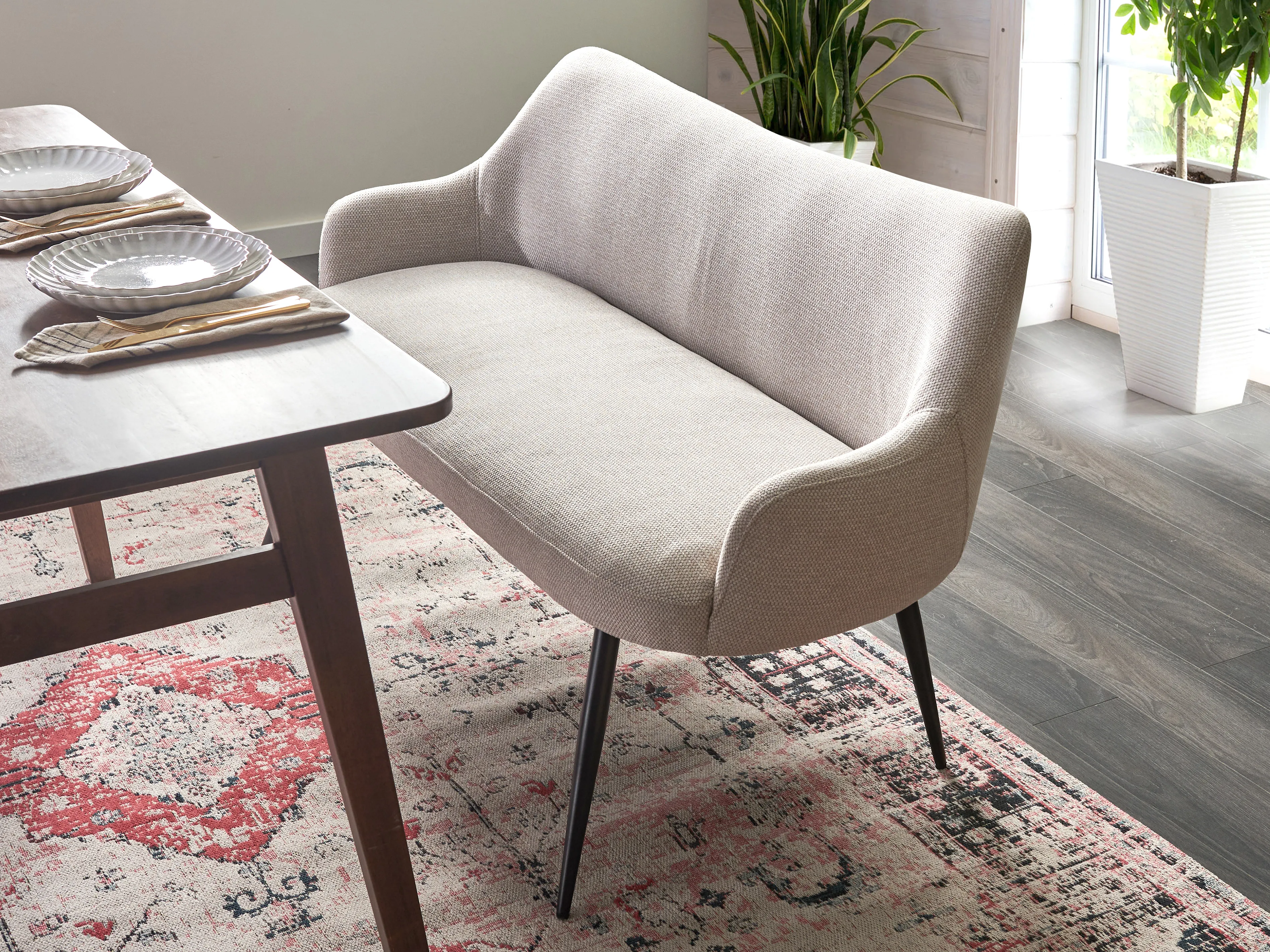 Bank 2-zits ARENDAL Stof Beige