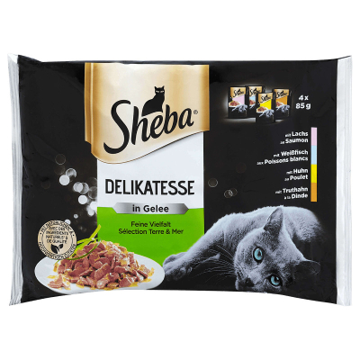 Sheba Delikatesse in Geleé mit Lachs 4x85g