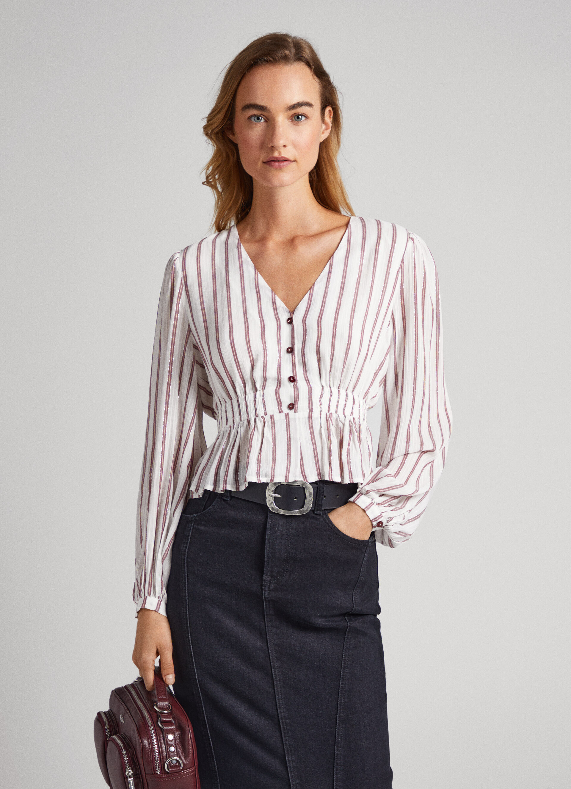 Blusa listrada - multicolorida