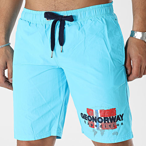 Short De Bain Bleu Clair